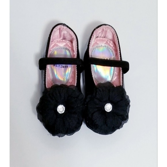 GIRL'S STUART WEITZMAN INFANT BABY BUD PATENT FLOWER MARYJANE SHOES UK-2 US-3 - Picture 8 of 8
